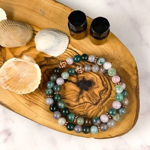 Rainforest | Green Jasper Wrap Bracelet